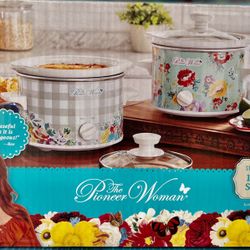 The Pioneer Woman Sweet Romance 1.5-Quart Slow Cookers, Set of