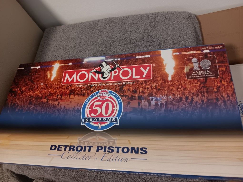 Detroit Pistons Monopoly Gameboard