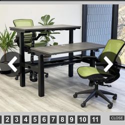 2 Person Standing Desk Maple 48” X 24” Inch Workstations