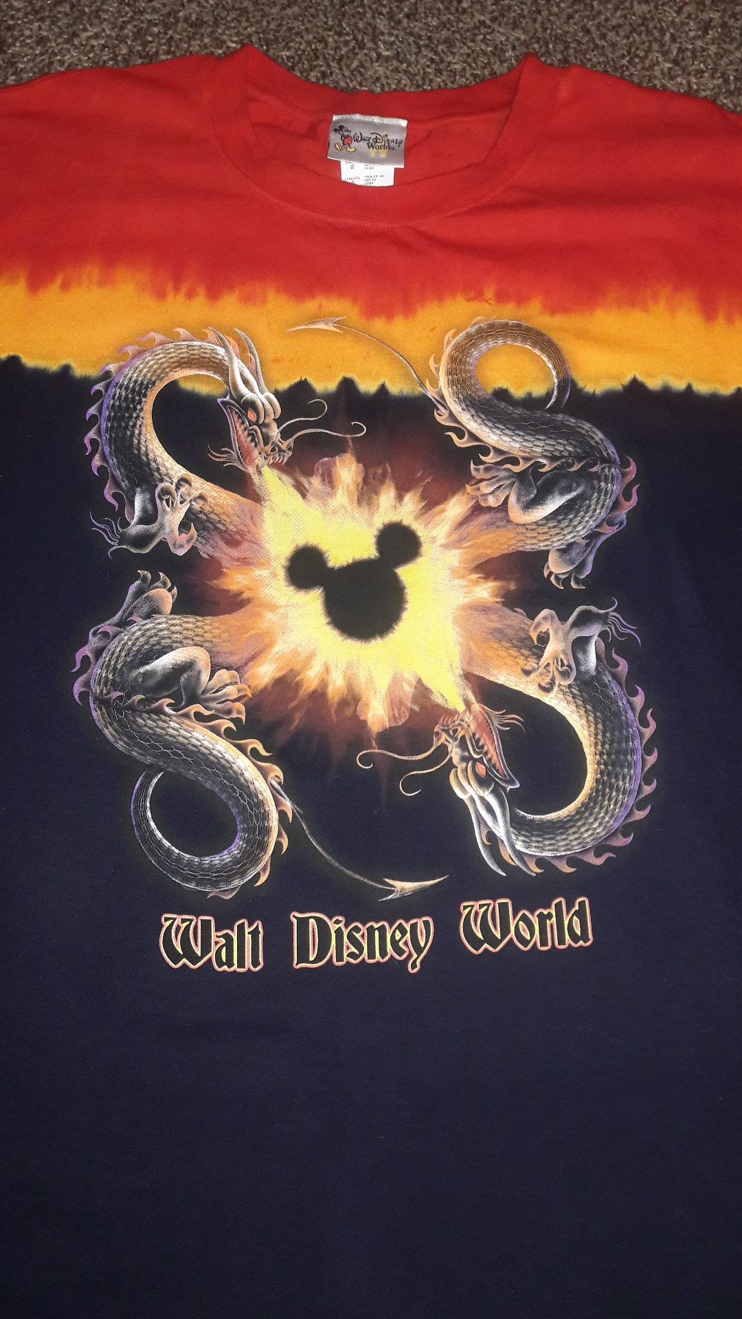 Authentic Walt Disney World Tie Dyed Shirt. Sz.-Large