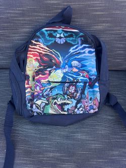 Sonic the Hedgehog Kids Backpack School Book Bag Blue Character Backpack