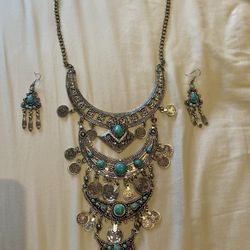 Boho statement, necklace Set 