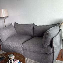 Anabei Modular Performance 2-Seater in Ash | Deluxe Blend × 1 | Gray Couch