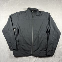 Nike Dri-fit Soft Shell Golf Jacket Men’s Large Black Full Zip Tiger Woods #2432