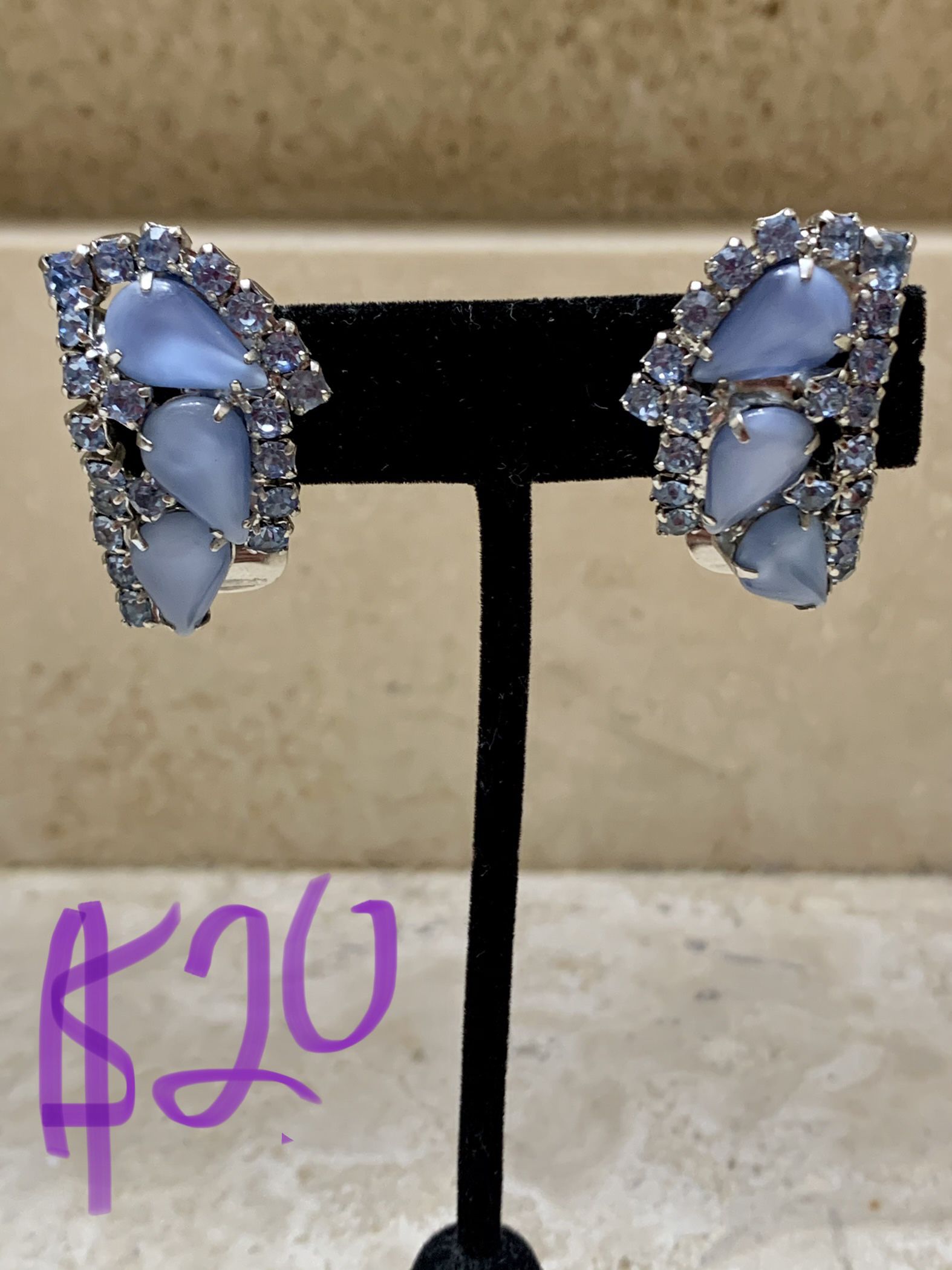 Beautiful Antique Style Clip On Earrings   $20 