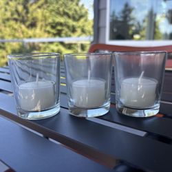 Cylinder Glass Candle Votive Holder, Set Of 33 For Wedding/ Event 