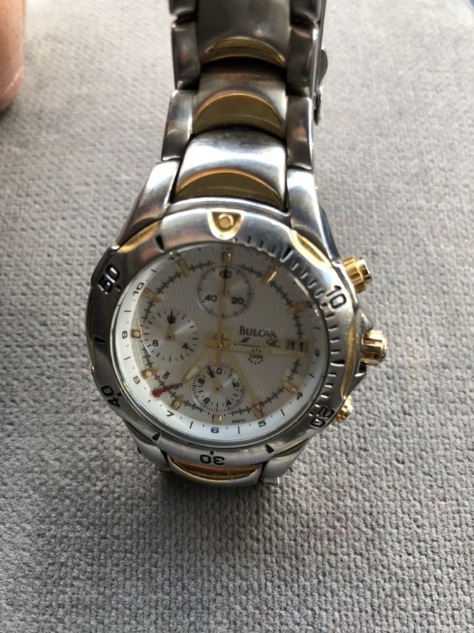 USED Bulova Millennia 100m Marine Star Motion Quartz Men's Watch