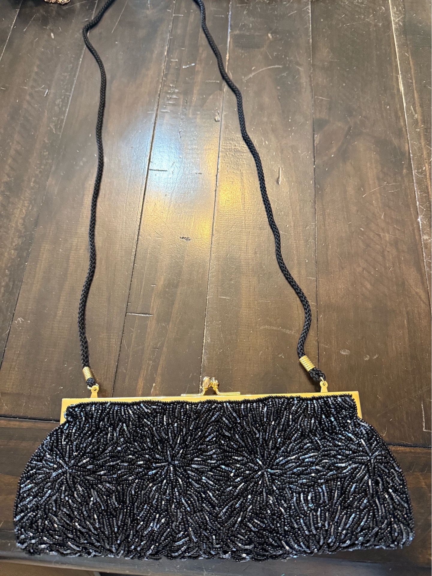 Black beaded bag