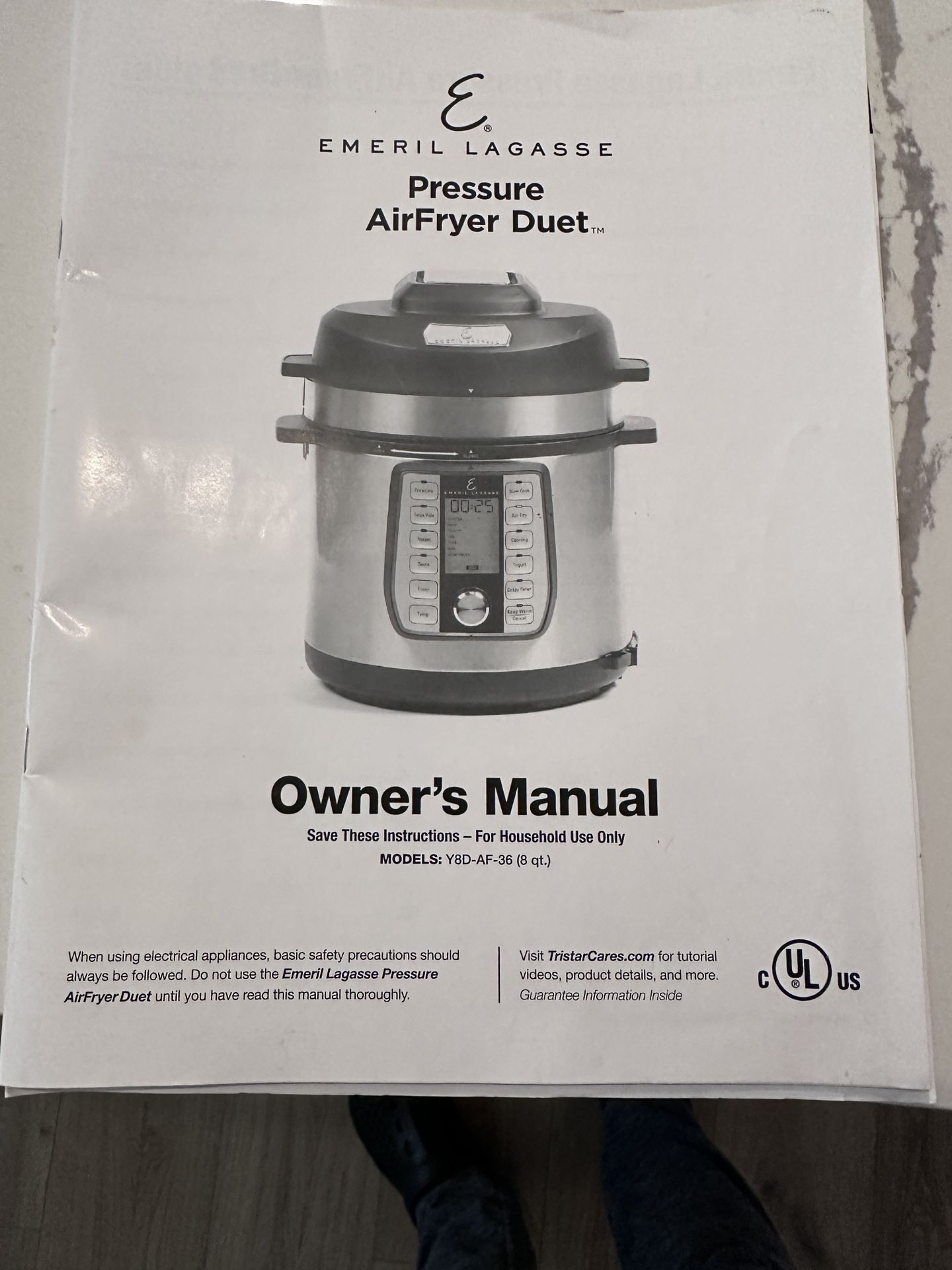 Emeril lagasse pressure cooker air fryer instruction manual hotsell