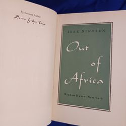 1938 Out Of Africa by Isak Dinesen  FIRST EDITION 