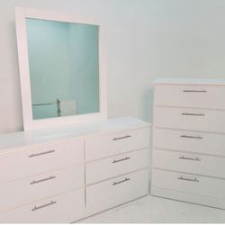 New Dresser Whit Mirror And Chest - Cómoda Con Espejo Y Gavetero 