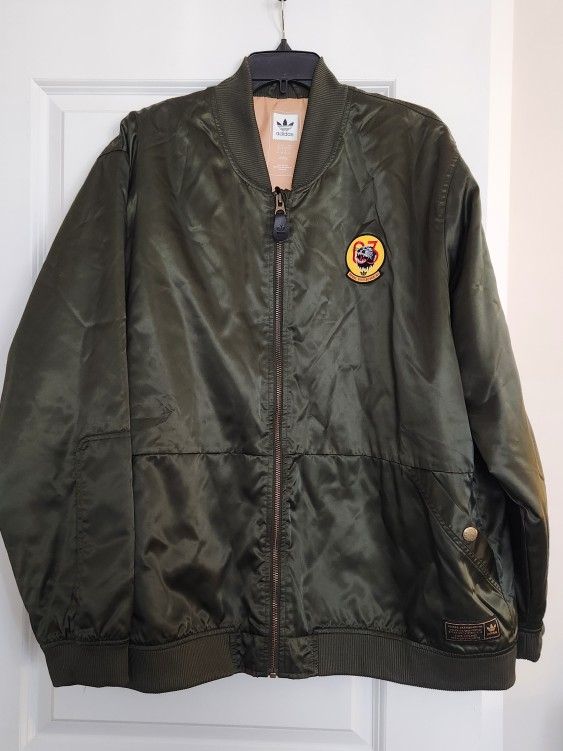 Adidas Skateboarding Green Bomber Jacket MENS Size 2XL