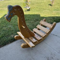 These rocking horses  solid wood construction