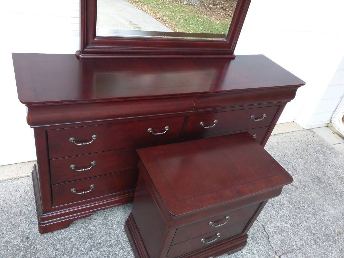 Dresser with Mirror and Nightstand
