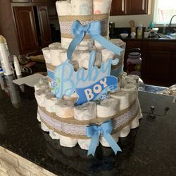 Baby Boy Diper Cake 
