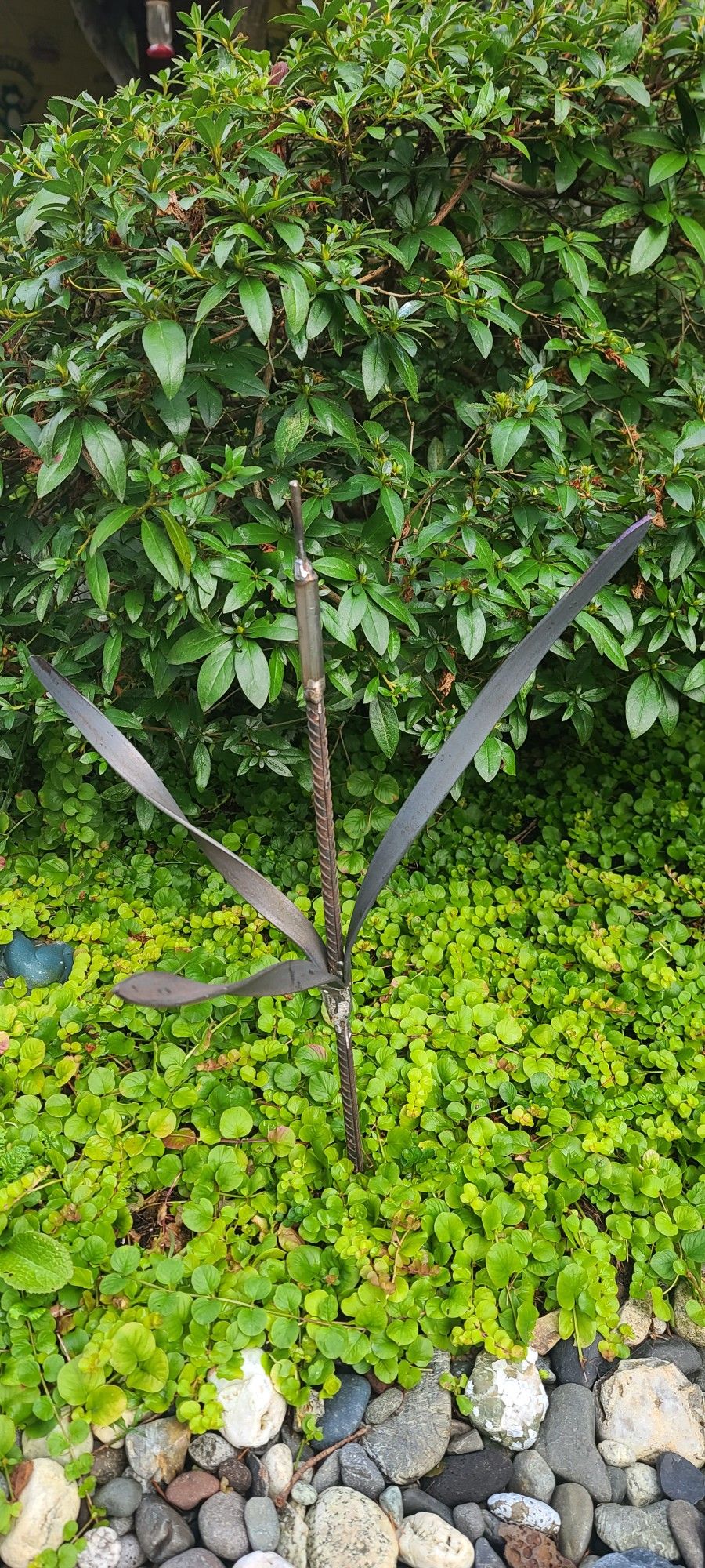Beautiful Handmade Steel Cat Tail Yard Art
