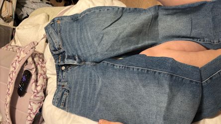 high-rise straight jeans