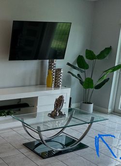 Glass coffee table