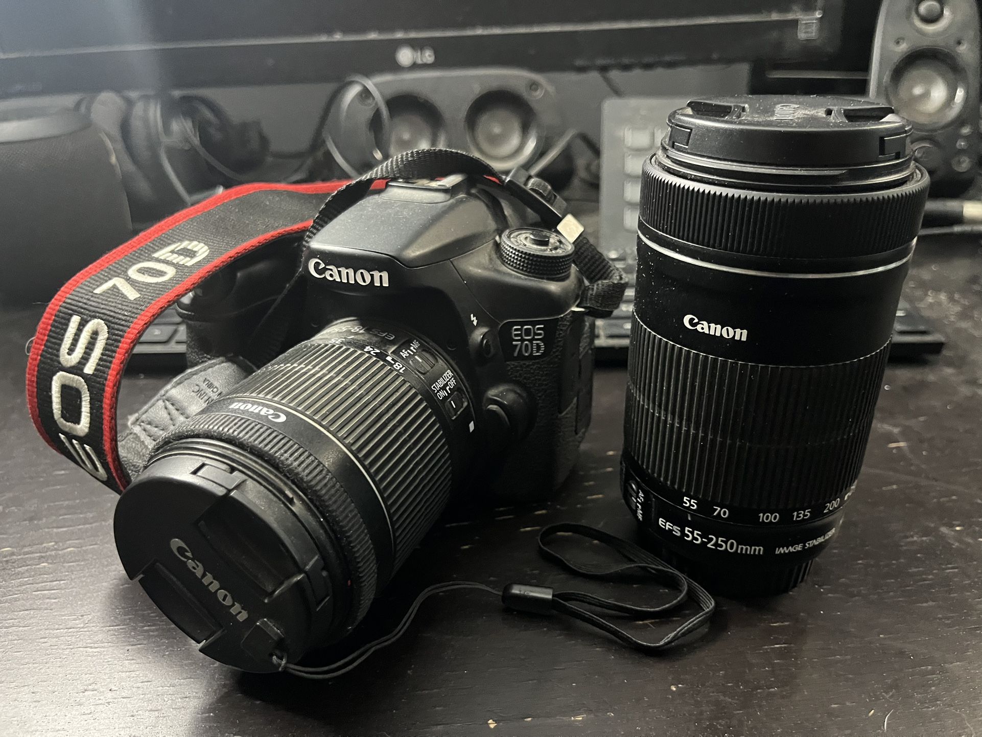 Canon EOS 70D (needs repairs) / EFS 18 - 55mm & EFS 55 - 250mm lenses