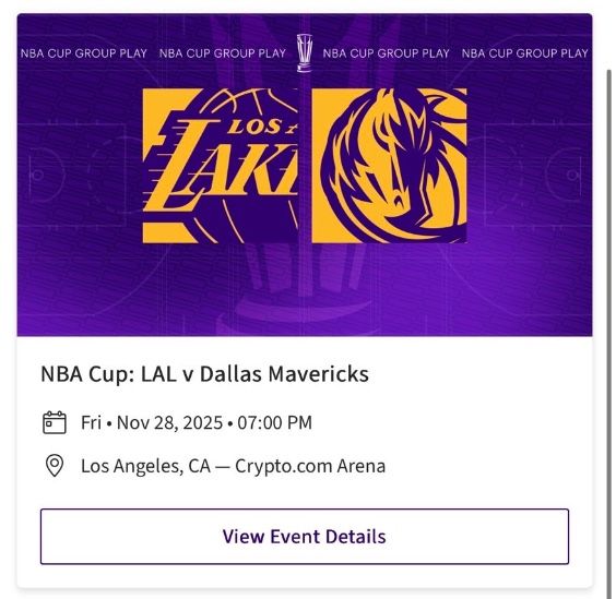 Lakers Vs Dallas Mavericks 