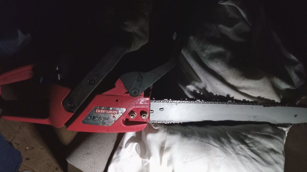 Red And Black Chainsaw