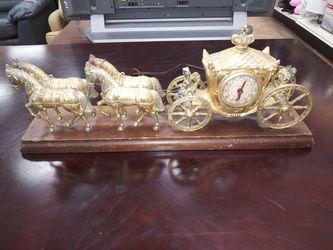 1940s Vintage electric clock horses