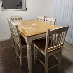 Free, table with 6 chairs