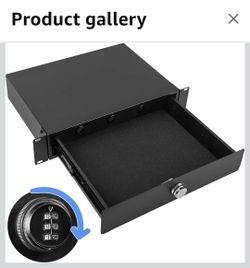 Eastrexon 2U Rack Mount Drawer, Server Rack Drawer w/Combination Lock & Foam Pad, Powder Coated Locking Rack Drawer for 19 Inch Network Equipment/Serv