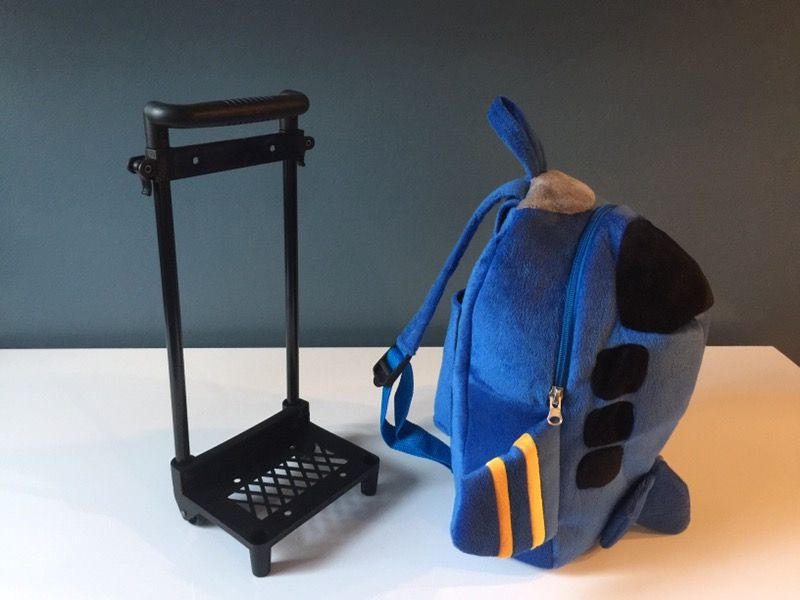 Popatu Kids Plush Airplane Rolling Suitcase/ Backpack