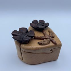 Handmade Wooden Puzzle Heart Shaped Trinket Box