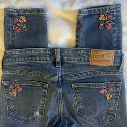 Lucky Brand Rare Flower Embroidered Ava Skinny Jeans 