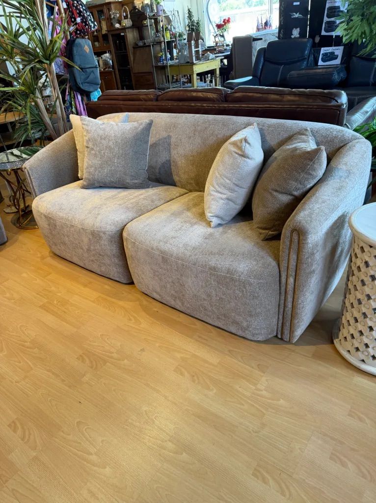 Chenille Upholstered Sofa 