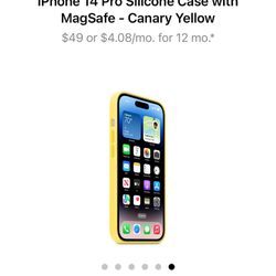 Yellow Iphone 14 Pro Case 