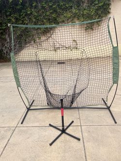 PowerBolt 6ft Instant Net Baseball Softball Practice Hitting Net with Tee & Bag