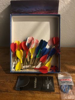 Vintage Winmau Courier Nickel Tungsten Darts Set 23g