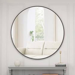 48 in. W x 48 in. H Round Metal Framed Wall(Color options include gold and black edges.)