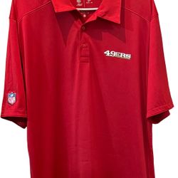 Nike 49ers Red Dri Fit Polo, Men’s Large