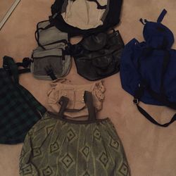 Total of 7 purse/backpack