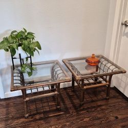 Vintage Bamboo End Tables