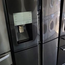 Samsung Refrigerator Black Stainless Steel 