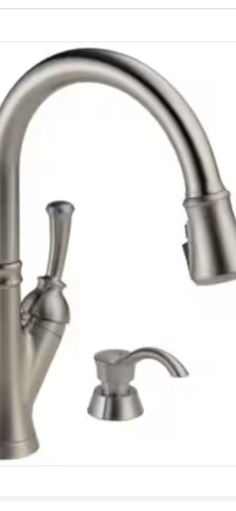Delta Savile Stainless Single Handle Pull-down Kitchen Faucet with Sprayer Function