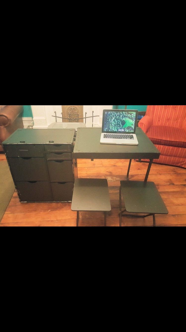 Portable US Military Field Desk W/stool M1952 Sealed - $150