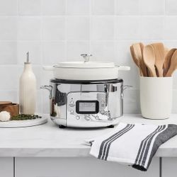 All-Clad 6-in-1 Digital Slow Cooker with Cast Iron Pot, 5 Quart