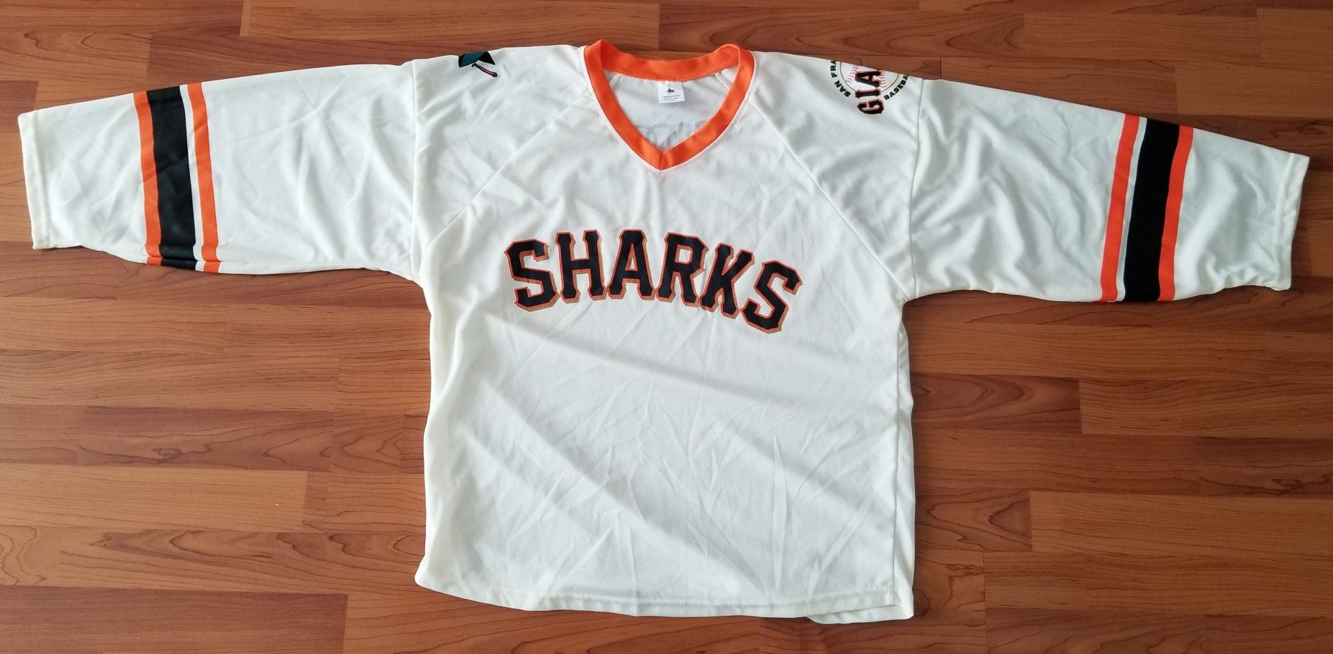 ($45) SJ SHARKS & SF GIANTS LIMITED MASHUP JERSEY for Sale in Lathrop, CA -  OfferUp