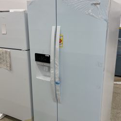 New 36” Whirlpool Side By Side Refrigerator - Financing Available With $10 Down 
