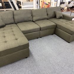 Black double chase sectional