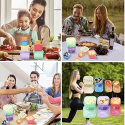 Meal Prep System Storage Containers,BPA Free Weight Loss Food Containers for Double Diet Plan,Perfect for Lose Weight