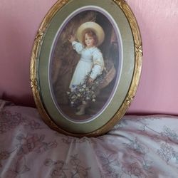 Pic Of A girl  Holding  a Basket With flowers 
