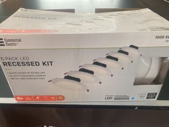 6pack Recessed LED Lights - New