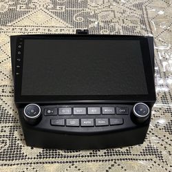 for Honda Accord 2003-2007 Android Car Radio Stereo 10.1 inch Capacitive HD Touch Screen Mirror Link GPS Navigation Head Unit with WiFi Bluetooth USB 